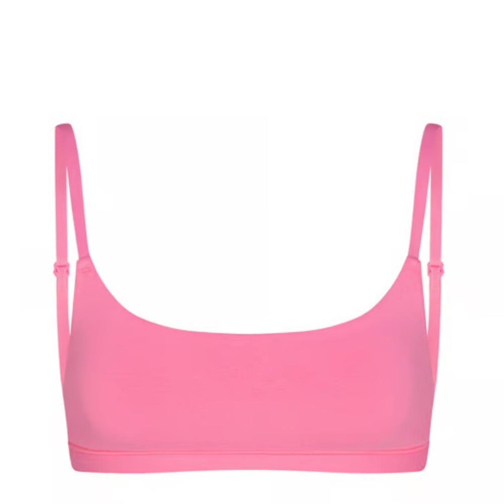 Skims Cotton Jersey Scoop Bralette Sugar Pink